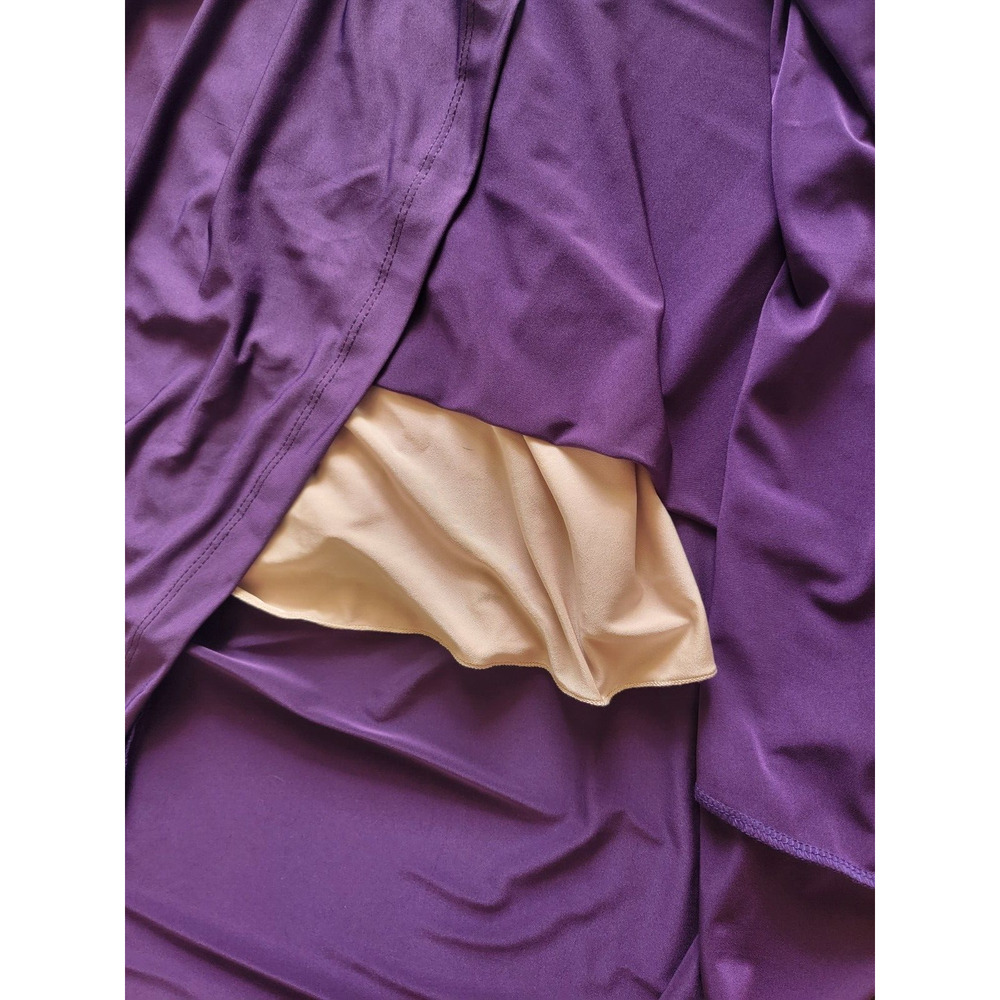 NWT Lulus Womens XL Maxi Dress Faux Wrap V Neck Long Sleeve Purple - Picture 9 of 10